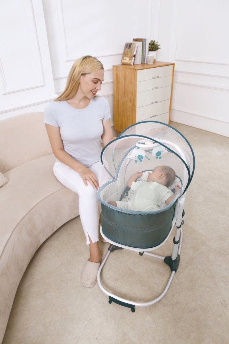 Mastela 6 In 1 Multi-Function Rocker & Bassinet- Teal - 8039