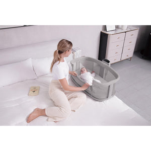 Mastela Bassinet Dream Starlight Bedside Bassinet Dark Grey Birth+ to 12M - 3378
