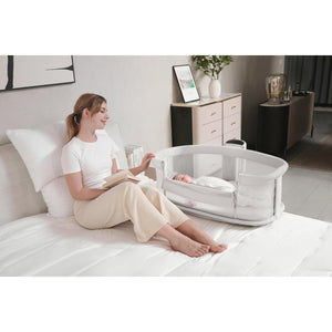 Mastela Bassinet Dream Starlight Bedside Bassinet Lite Grey Birth+ to 12M - 3328
