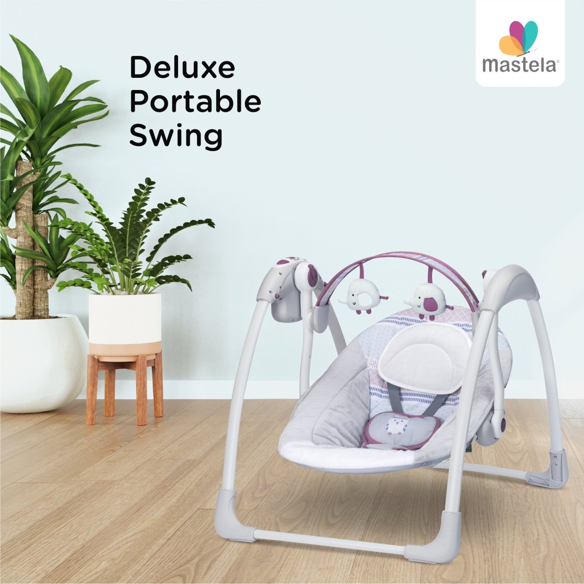 Mastela Deluxe Portable Baby Swing Toddler Swing- Multicolor - 6505