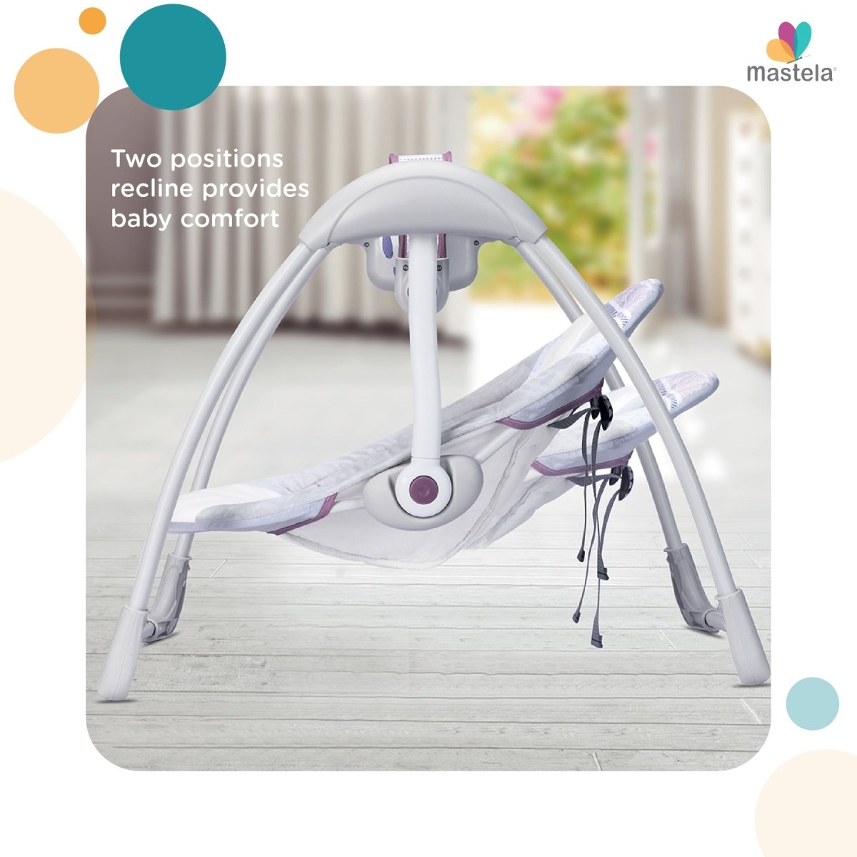 Mastela Deluxe Portable Baby Swing Toddler Swing- Multicolor - 6505
