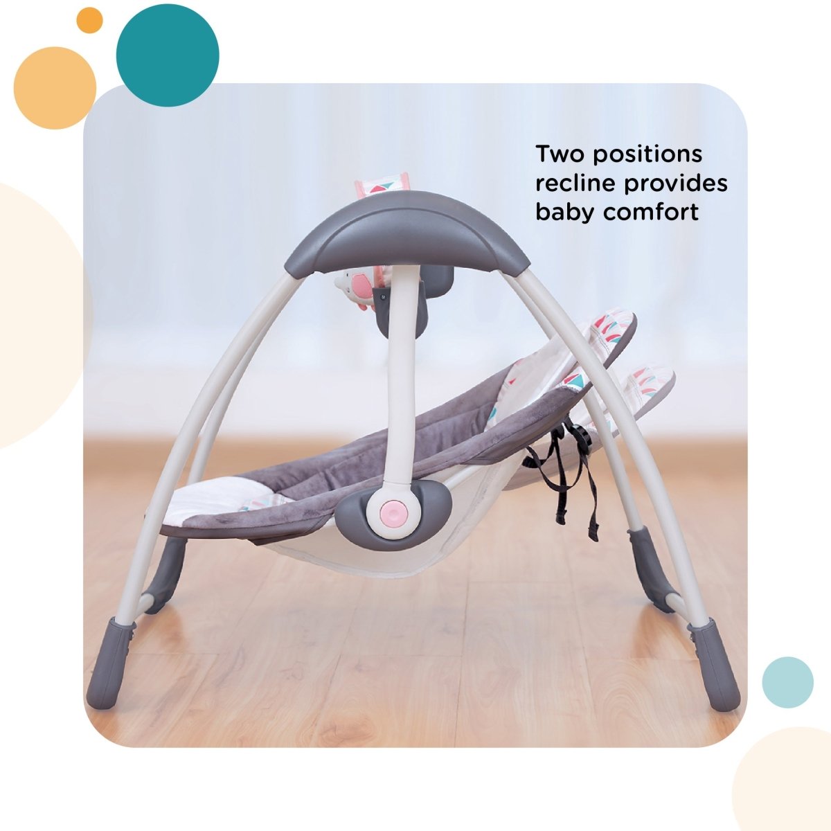 Mastela Deluxe Portable Baby Swing Toddler Swing- Pink - 6504