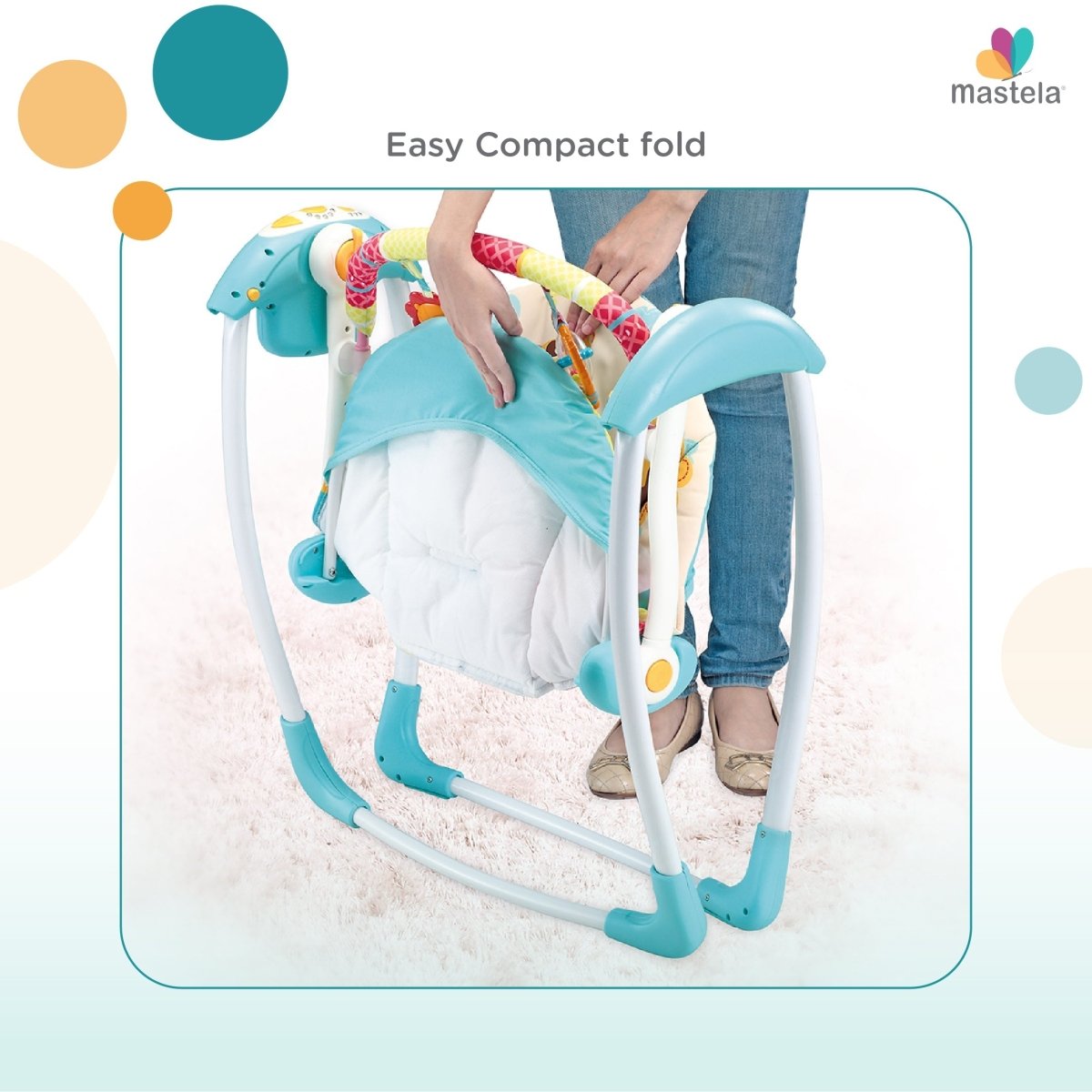 Mastela Deluxe Portable Swing Aqua - 6579