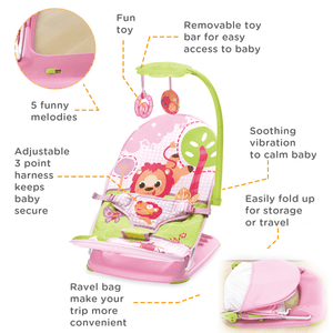 Mastela Fold Up Infant Seat- Pink 1 - 7220