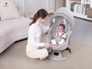 Mastela Infini Orbit Cradle 0-36M | The Mom Store - Light Grey Cradle