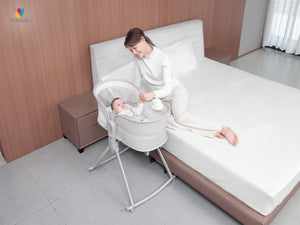 Mastela Orbelle Multi-Role Cradle Green 0-6M | The Mom Store - Light Grey Cradle