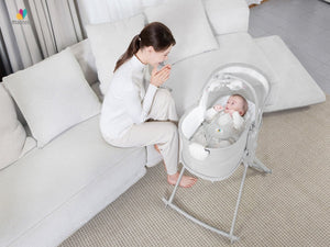 Mastela Orbelle Multi-Role Cradle Green 0-6M | The Mom Store - Light Grey Cradle