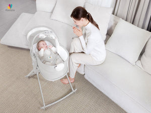 Mastela Orbelle Multi-Role Cradle Green 0-6M | The Mom Store - Light Grey Cradle