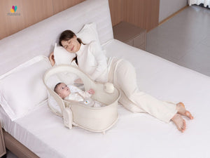 Mastela Orbelle Multi-Role Cradle Green 0-6M | The Mom Store - Beige Cradle