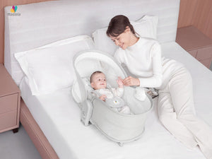 Mastela Orbelle Multi-Role Cradle Green 0-6M | The Mom Store - Light Grey Cradle