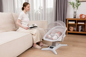 Mastela Swing X multi - motion baby cradel Lite Grey Birth to 36M - 8301