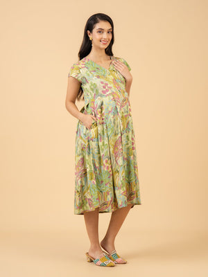 Matcha Maternity and Nursing Dress - S Maternity Casual Dress