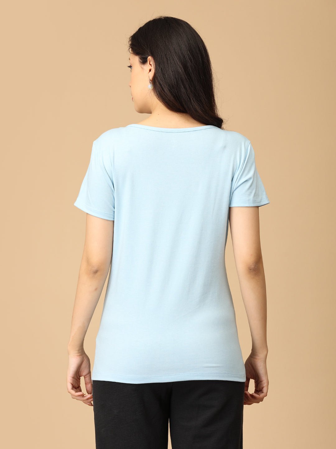 Maternity and Nursing Top - Light Blue - MAT - NIA - LTBLU - S