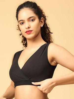 Maternity Nursing Sleep Bra - Black - MSPBR-BLK-S