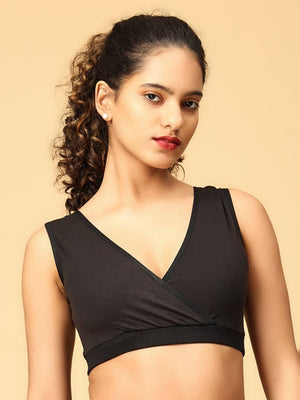 Maternity Nursing Sleep Bra - Black - MSPBR-BLK-S
