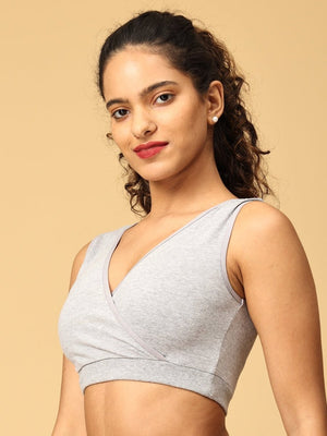 Maternity Nursing Sleep Bra - Gray - MSPBR-GRY-S
