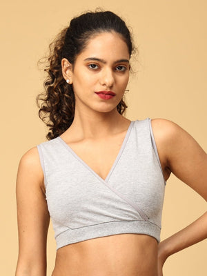 Maternity Nursing Sleep Bra - Gray - MSPBR-GRY-S
