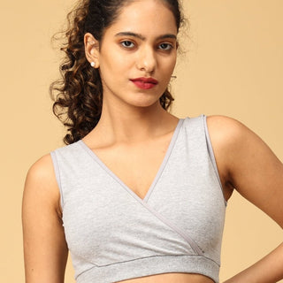 Maternity Nursing Sleep Bra - Gray - MSPBR-GRY-S