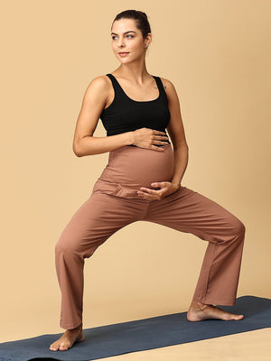Mauve Dynamic Maternity Yoga Trackpants - PYJ - AN - MDYN - S
