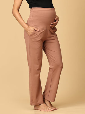 Mauve Dynamic Maternity Yoga Trackpants - PYJ - AN - MDYN - S