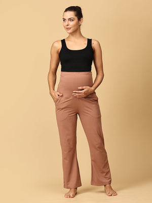 Mauve Dynamic Maternity Yoga Trackpants - PYJ - AN - MDYN - S