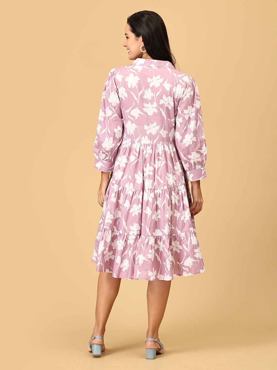 Mauve - lous Maternity and Nursing Dress - DRS - SK - MAVLS - S