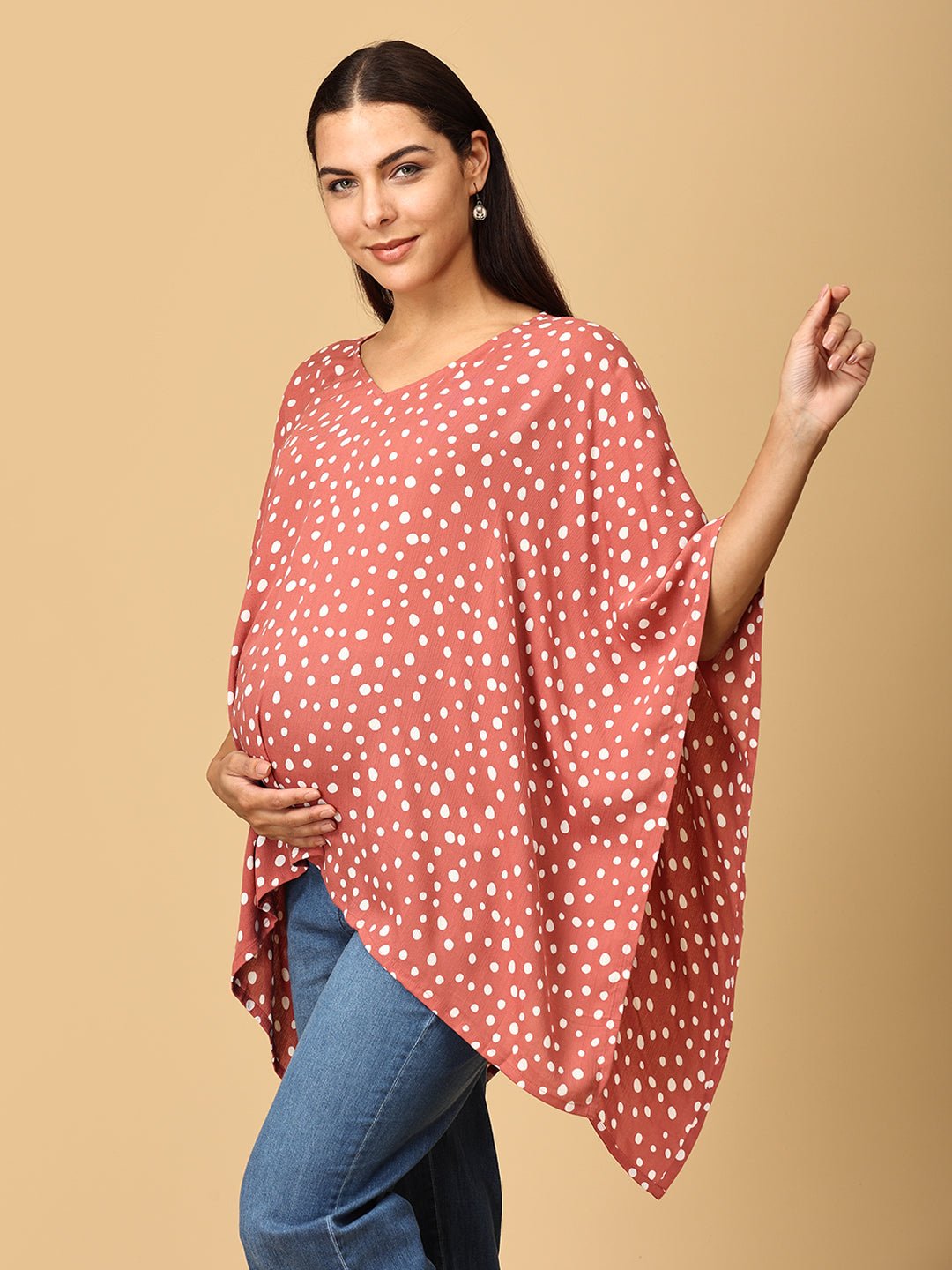 Mauve Spots Nursing Cover And Top - NURC - SD - MVSPR