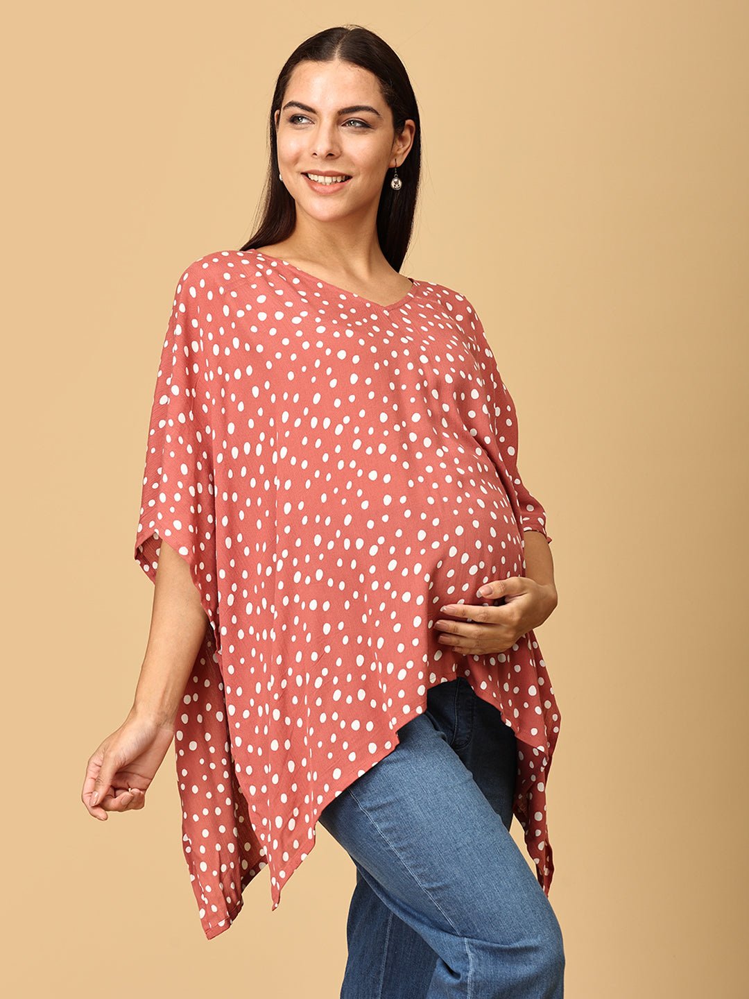 Mauve Spots Nursing Cover And Top - NURC - SD - MVSPR