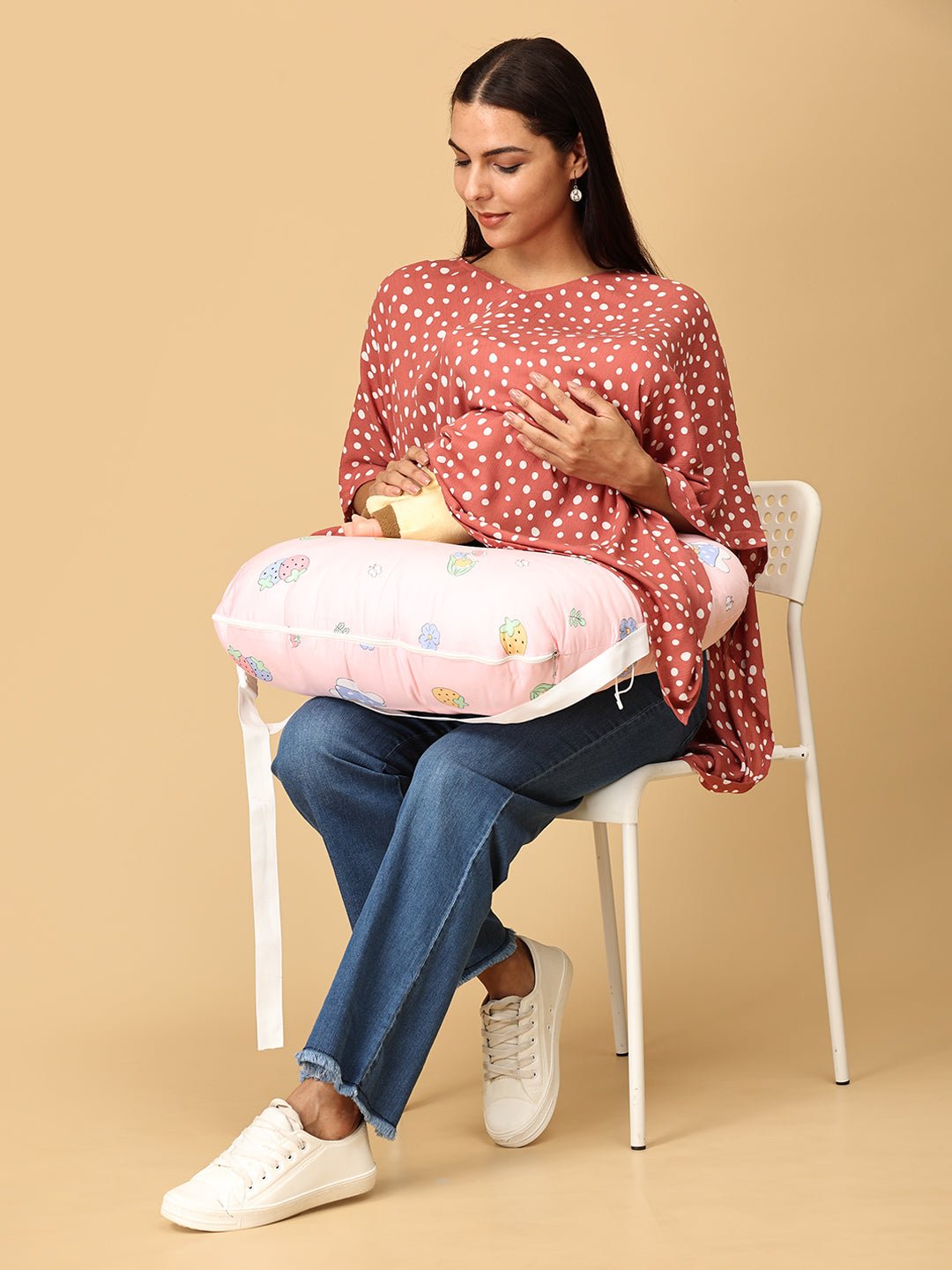 Mauve Spots Nursing Cover And Top - NURC - SD - MVSPR