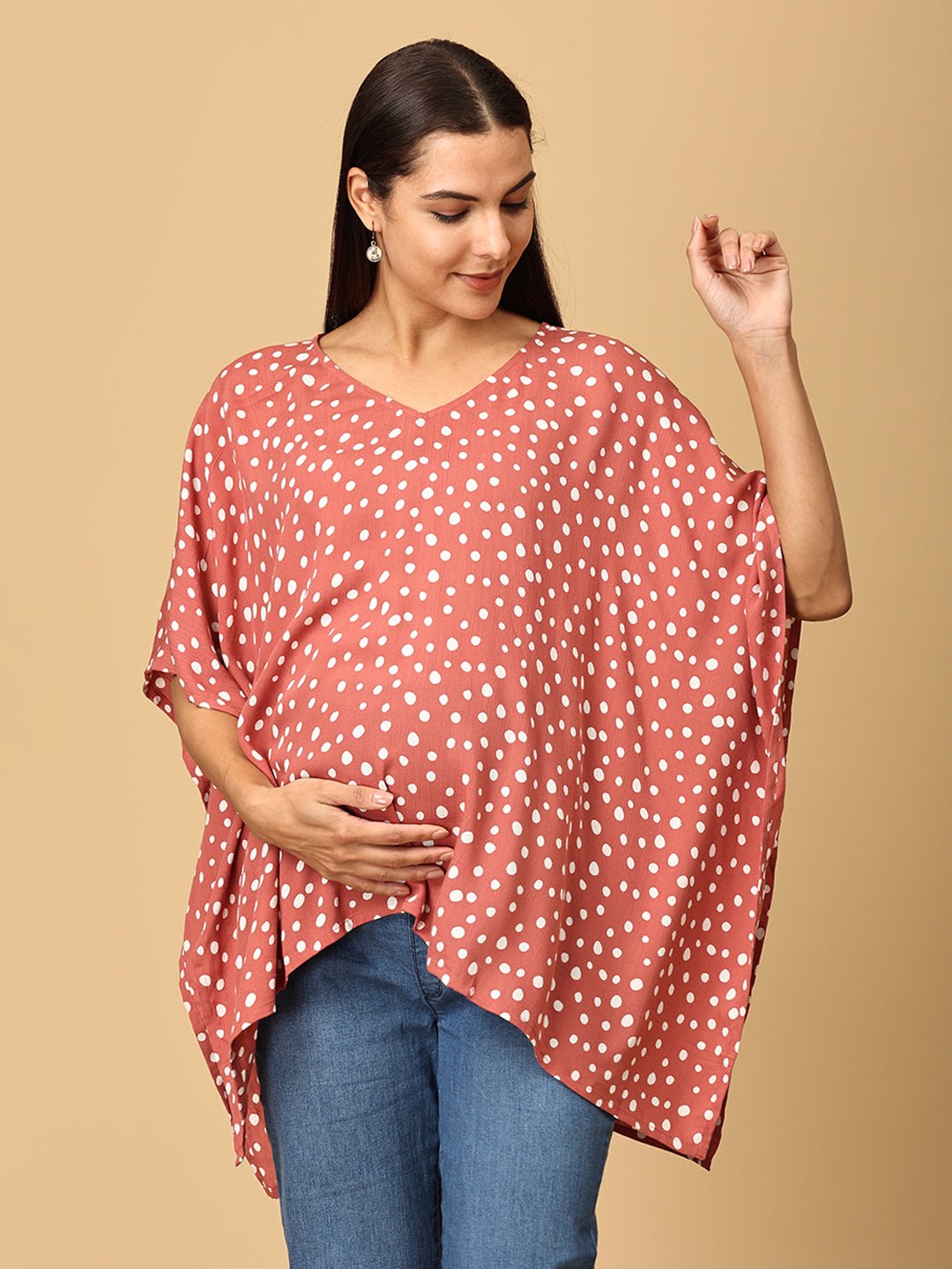 Mauve Spots Nursing Cover And Top - NURC - SD - MVSPR