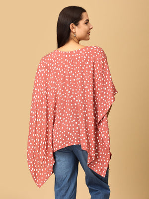 Mauve Spots Nursing Cover And Top - Mauve Nursing Cover