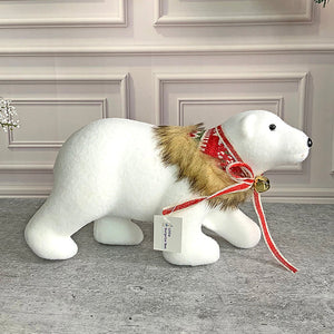 Medium Snow Polar Bear, Christmas winterland Décor and Christmas Decoration - 