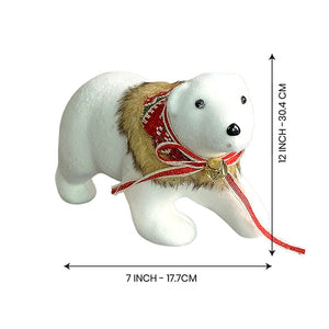 Medium Snow Polar Bear, Christmas winterland Décor and Christmas Decoration - 