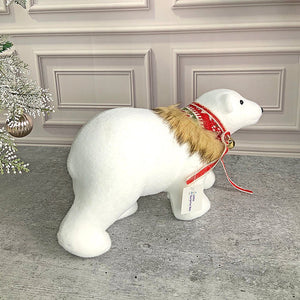 Medium Snow Polar Bear, Christmas winterland Décor and Christmas Decoration - 