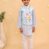 Megh Malhaar Boys Floral Print Jacket And Kurta Pajama Set - KES - SC - MGMBY - 0 - 6