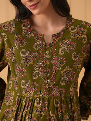 Mehendi Ease Embroidered Maternity and Nursing Top - S Maternity and Nursing Tops