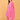 Angled front pose of pink maternity kurta set with flowing dupatta and bump-friendly silhouette.