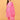 Full-length view of pink floral maternity and nursing kurta paired with matching pants.