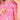 Close-up of concealed vertical nursing zipper on pink floral maternity kurta for easy breastfeeding access.