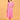 Model wearing pink floral ShyamAab maternity and nursing kurta set with matching printed pants.