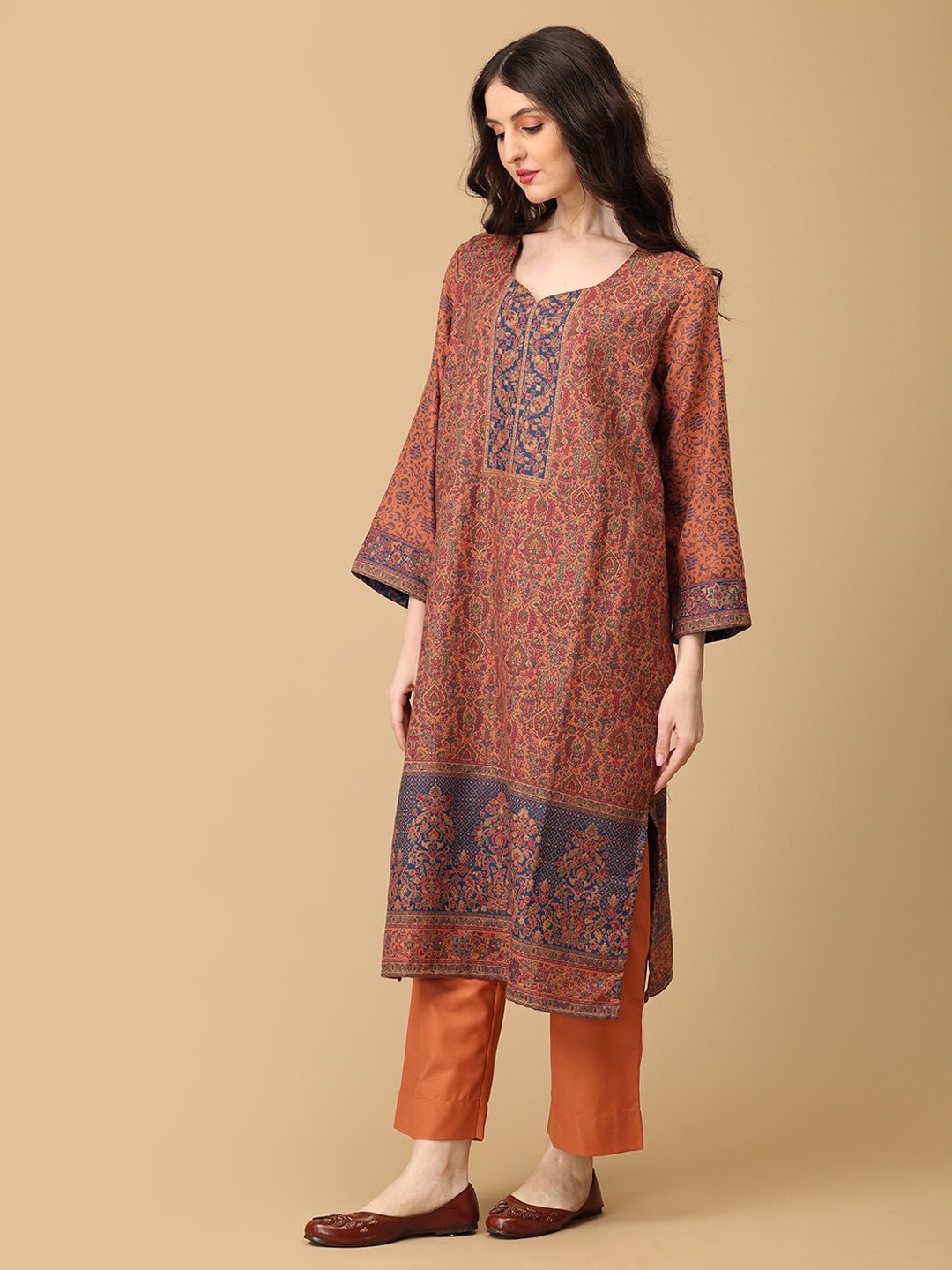 Mehrani Roop Women's Cashmilon Kurta Set with Shawl - WES - SK - MEHRW - S
