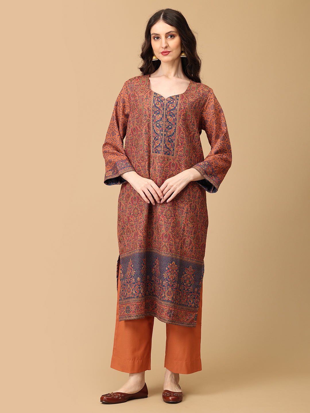 Mehrani Roop Women's Cashmilon Kurta Set with Shawl - WES - SK - MEHRW - S