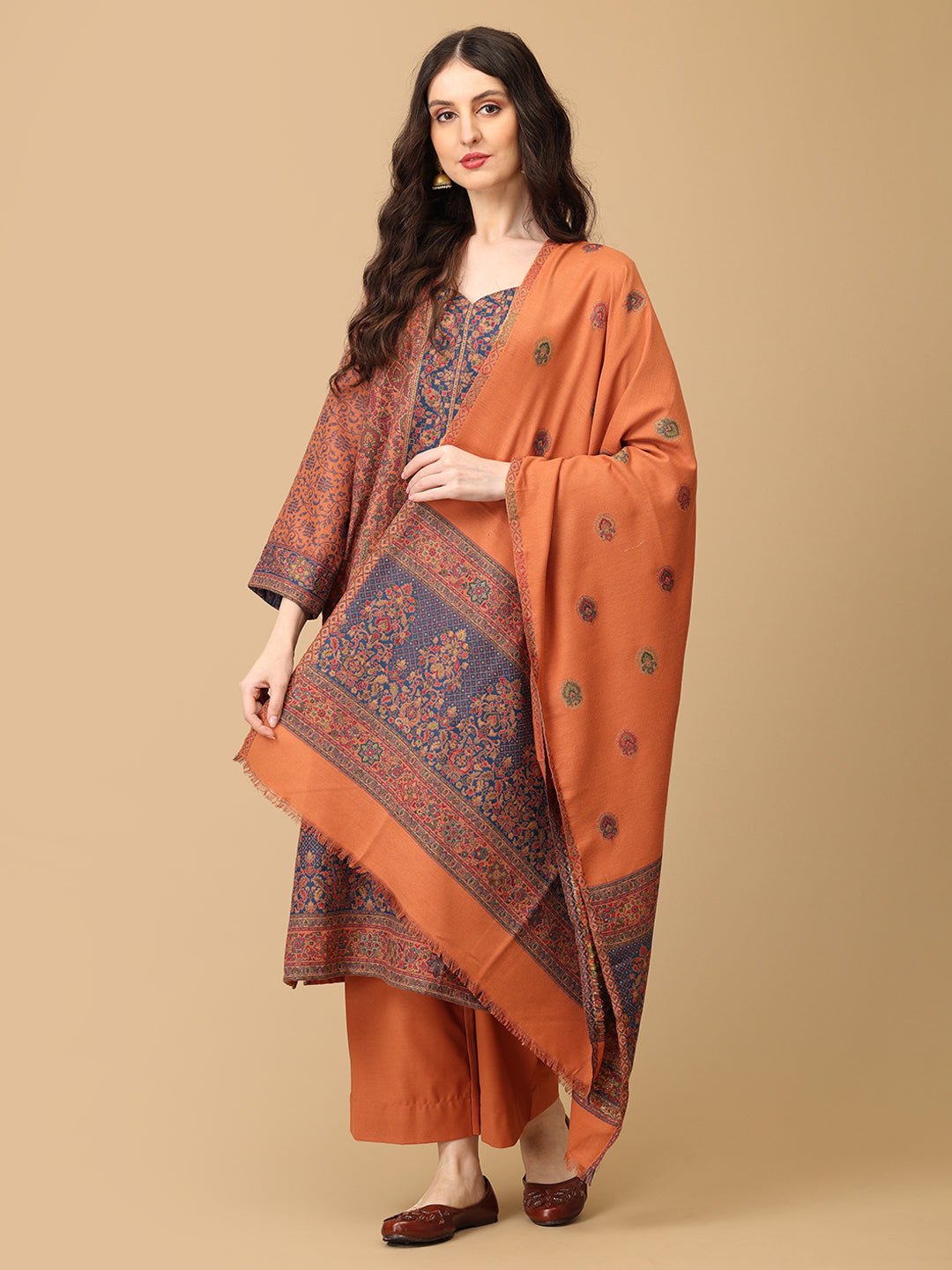 Mehrani Roop Women's Cashmilon Kurta Set with Shawl - WES - SK - MEHRW - S
