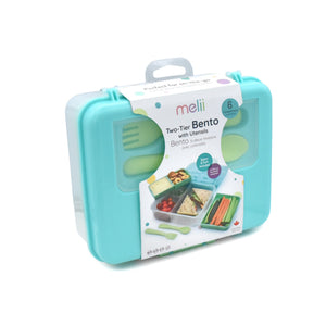 Melii 2 Tier Bento Lunch Box - Blue, Mint, Lime - 21510
