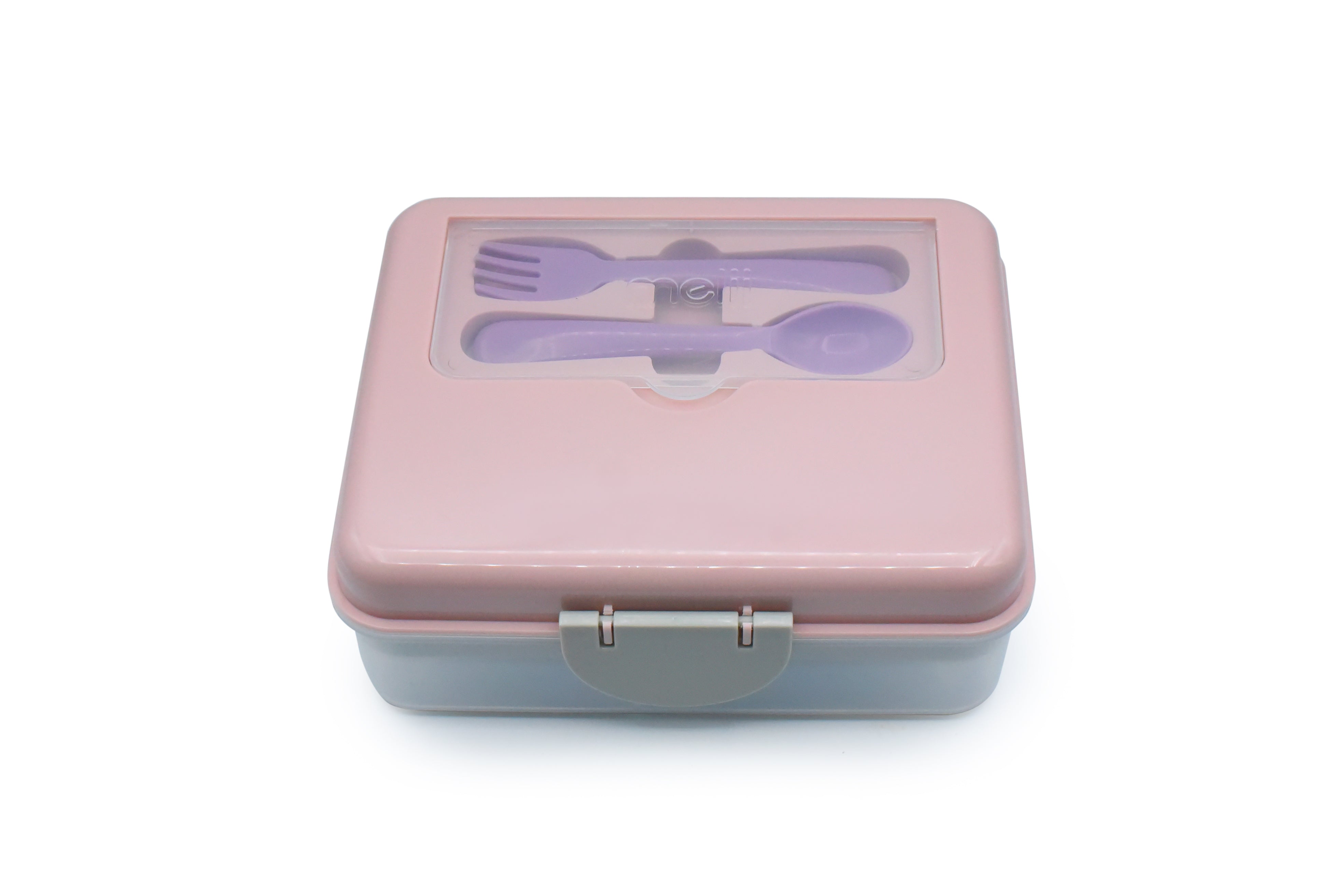 Melii 2 Tier Bento Lunch Box - Pink, Purple, Grey - 21500