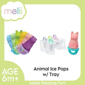 Melii 6 Piece Animal Ice Pops with Tray Multicolor - 19300