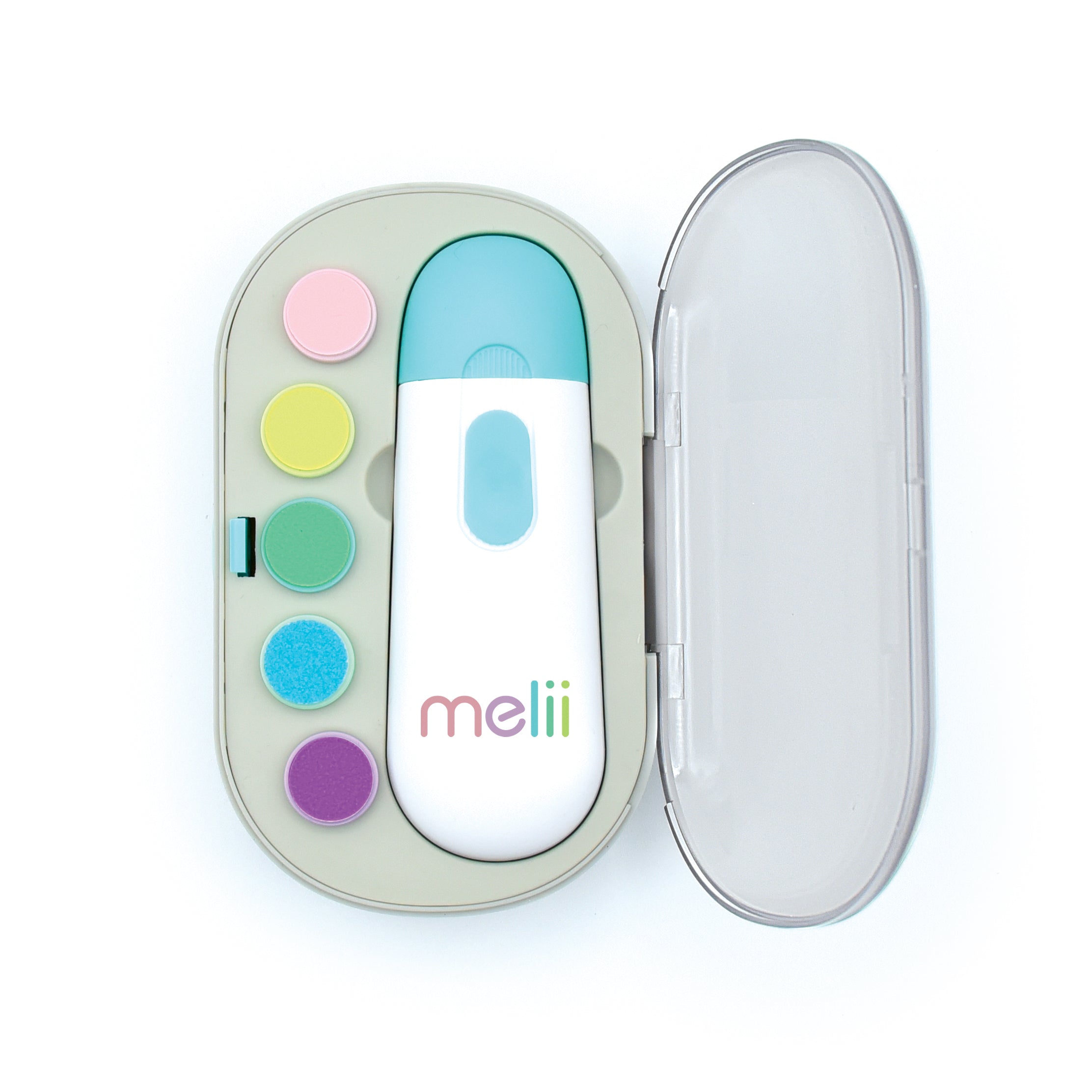 Melii Electric Nail Trimmer White & Teal - 50002