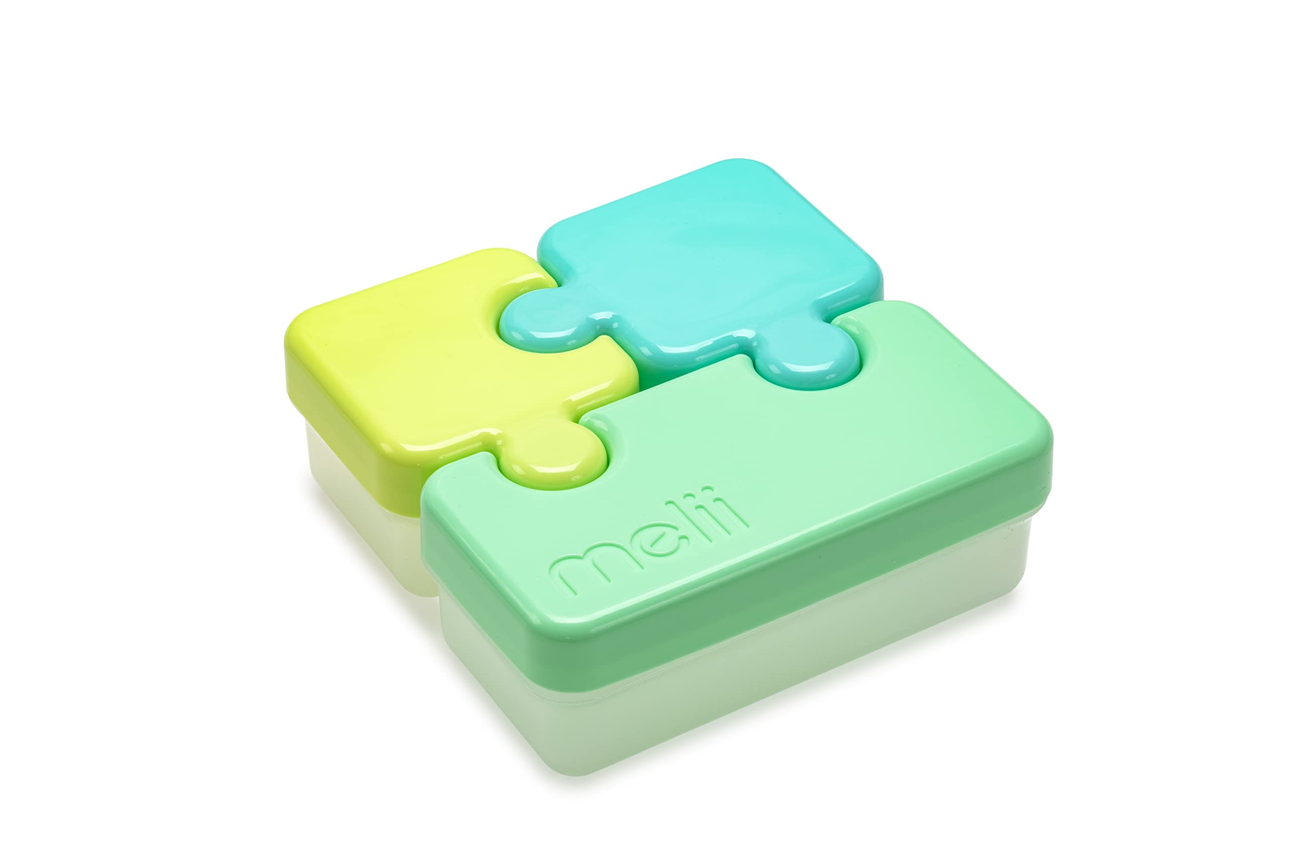 Melii Puzzle Container - 1 pack Lime, Mint & Blue - 15100