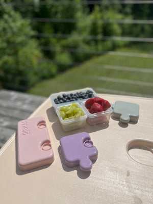 Melii Puzzle Container - 1 pack Purple, Grey & Pink - 15200