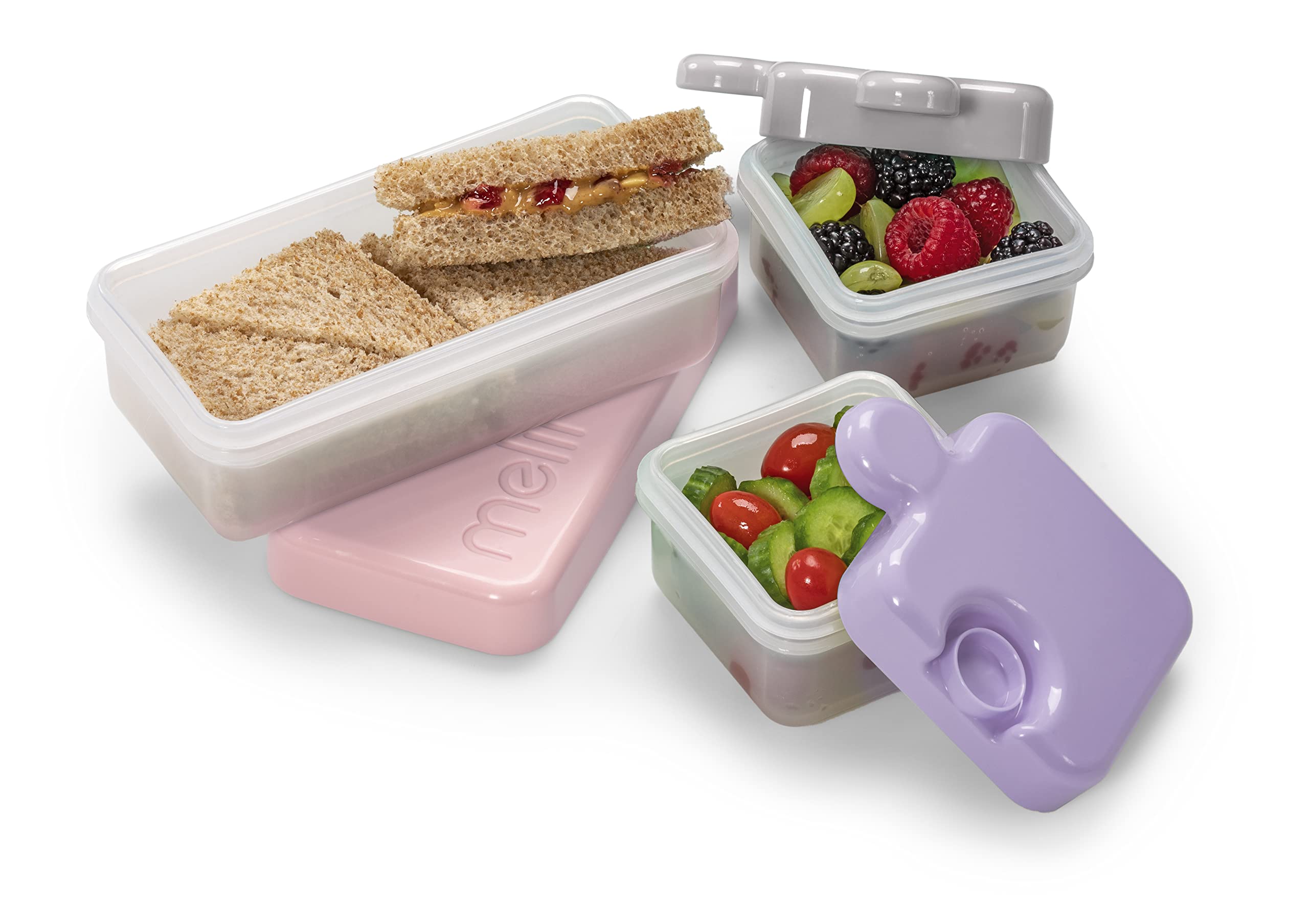 Melii Puzzle Container - 1 pack Purple, Grey & Pink - 15200